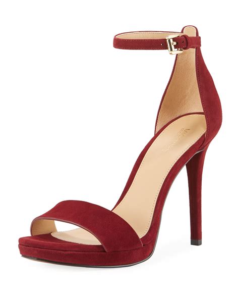 hutton suede michael kors|MICHAEL Michael Kors Hutton Suede Platform Sandals.